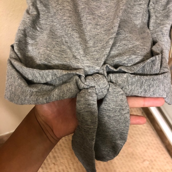 Grey T-shirt Crop Top Size XS - Picture 3 of 4